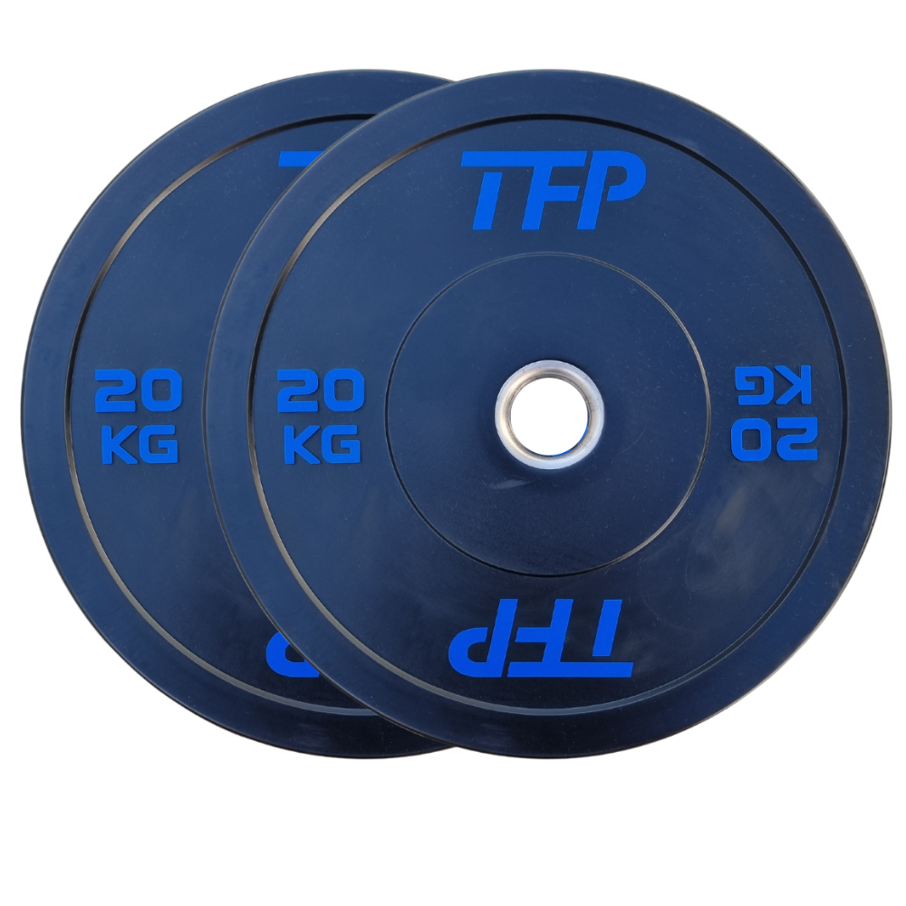 TFP V2 Black Bumper Plates (PAIR) - 20kg - TFP Fitness