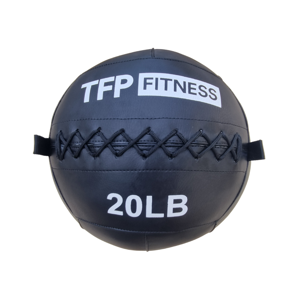 The TFP Fitness Equipment NQ 20lb Wall Ball is shown on a white background.