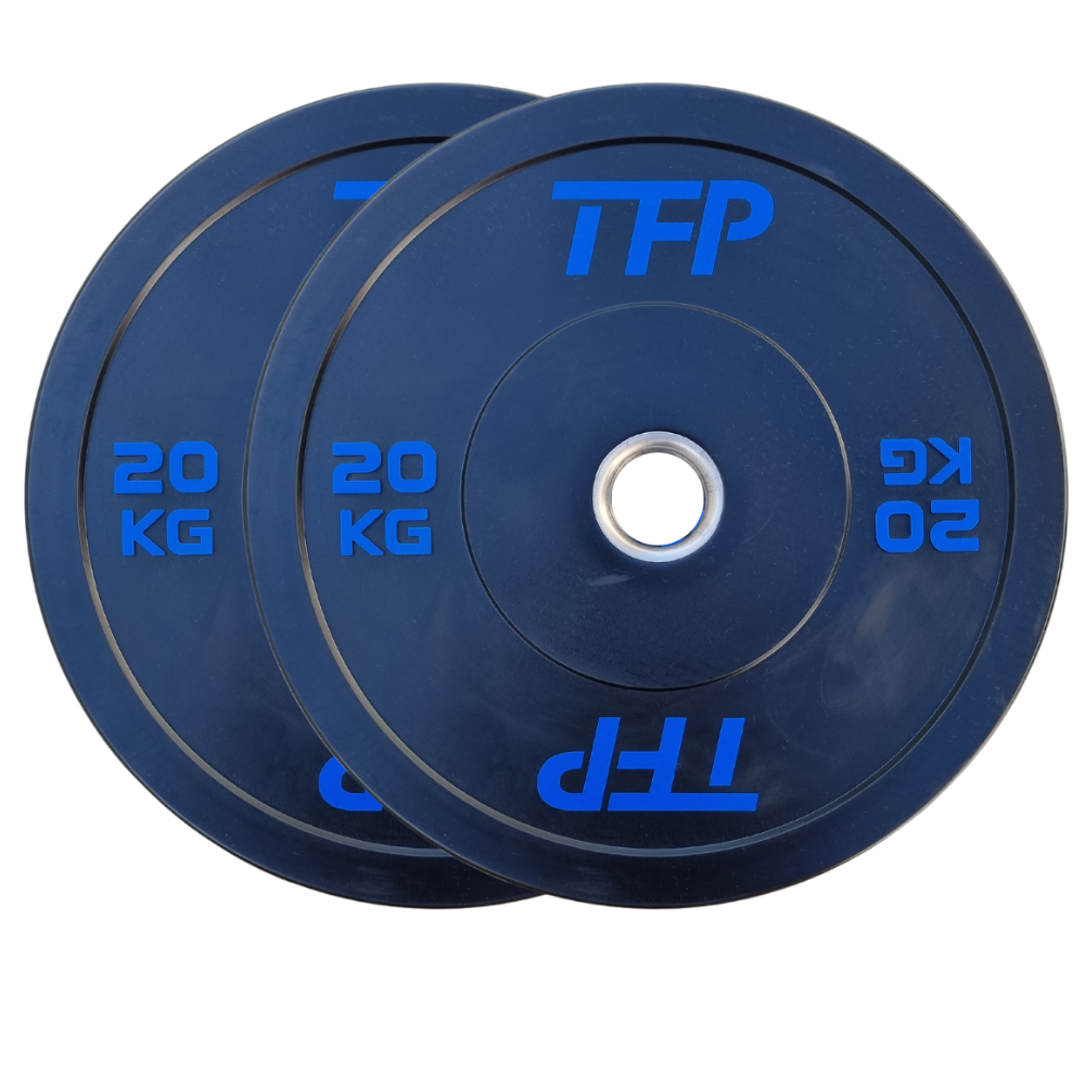 TFP V2 Black Bumper Plates (PAIR) - 20kg  - TFP Fitness