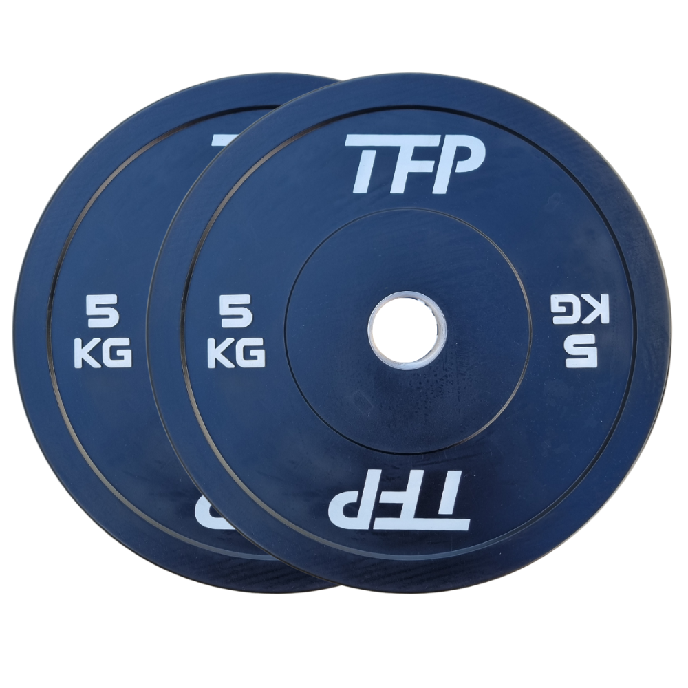 TFP V2 Black Bumper Plates (PAIR) - 5kg - TFP Fitness