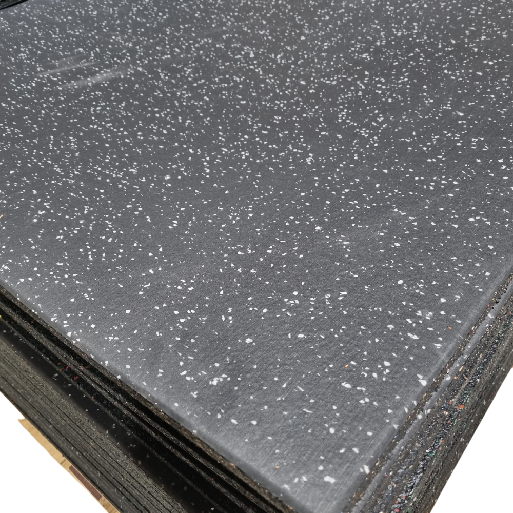 EPDM Rubber Gym Flooring - Black - 15mm - TFP Fitness