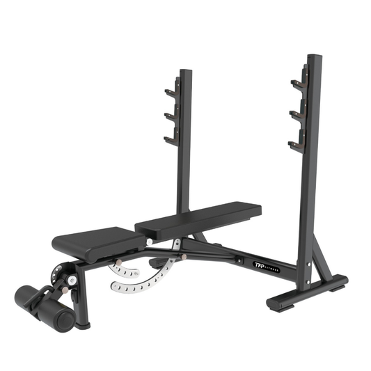 a image of a TFP Fitness adjustable Olympic bench press shown with a white background