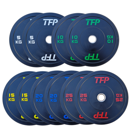 TFP V2 Black Bumper Plates (PAIR) - TFP Fitness